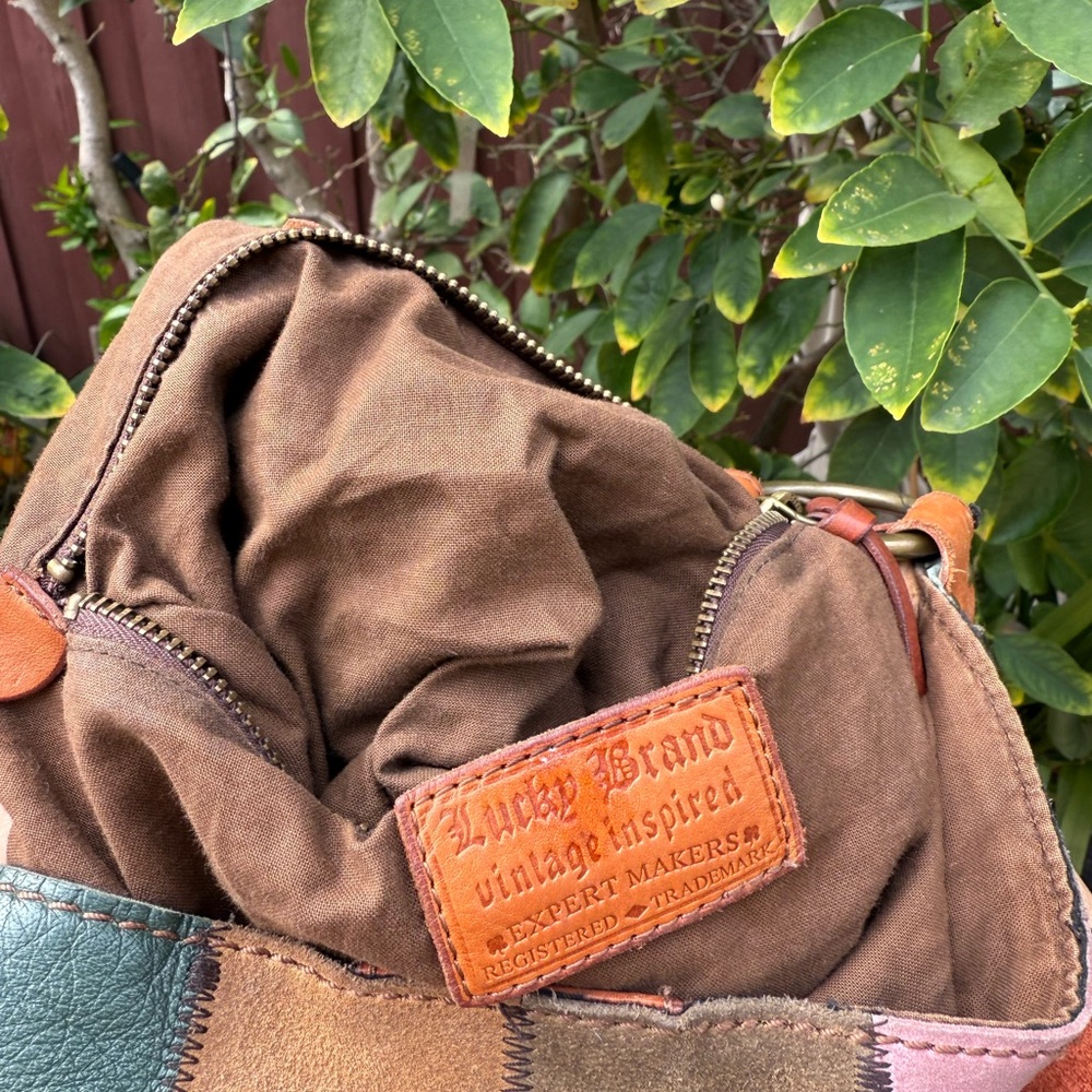 Lucky Brand Multicolor Patchwork Suede Shoulder B… - image 3